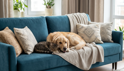 Pet-friendly интерьер: текстиль, который не боится котов и собак